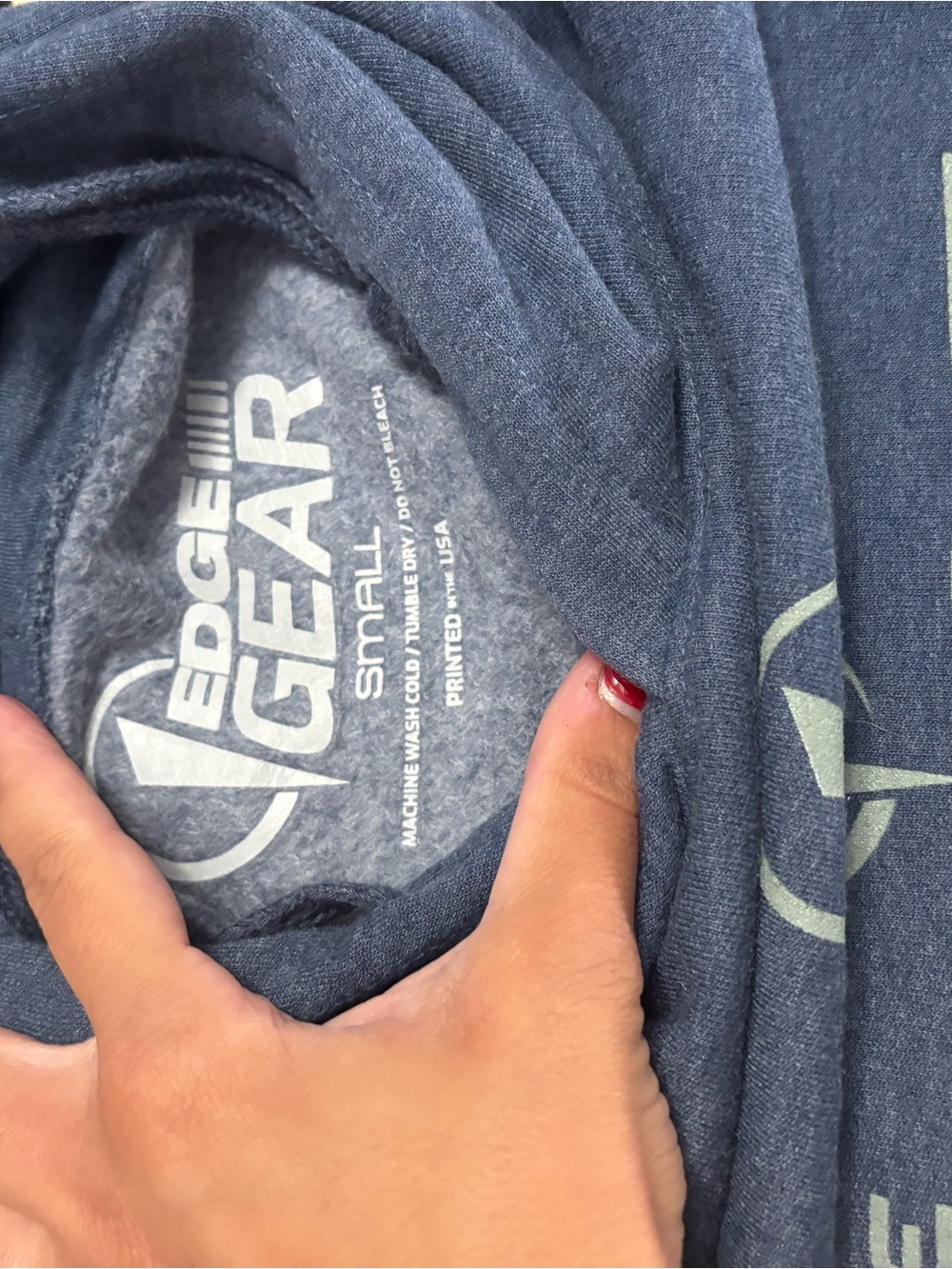 The Edge Fitness Clubs Navy Logo Sweatshirt - Picture 3 of 3